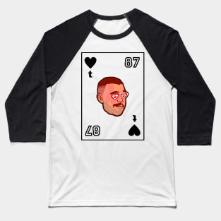 Travis Kelce heart - Black Baseball T-Shirt